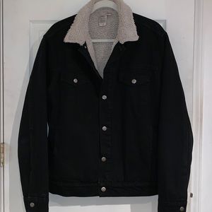 Black American Apparel Denim Bomber